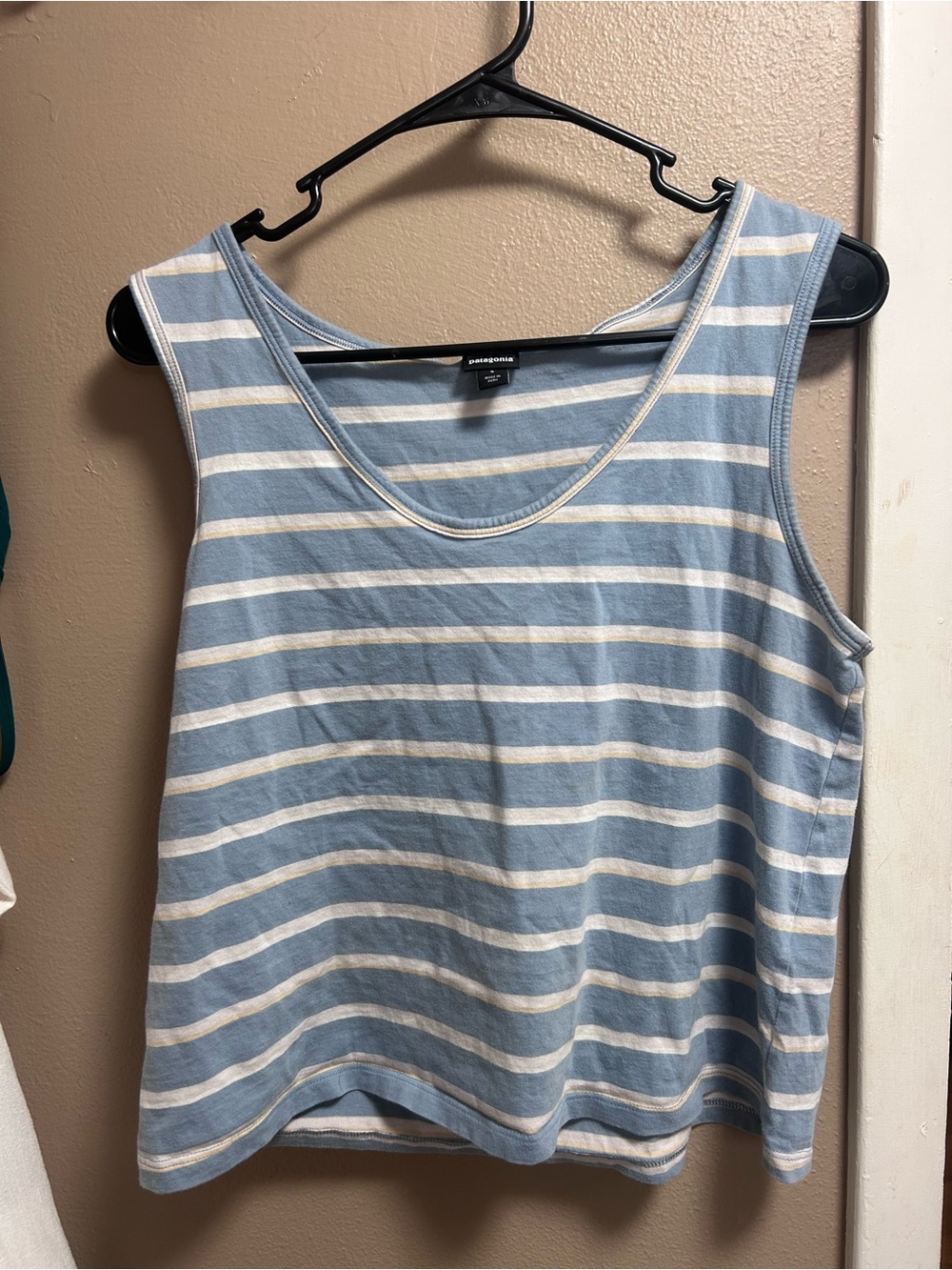 Patagonia Blue and White Striped Women's Tank